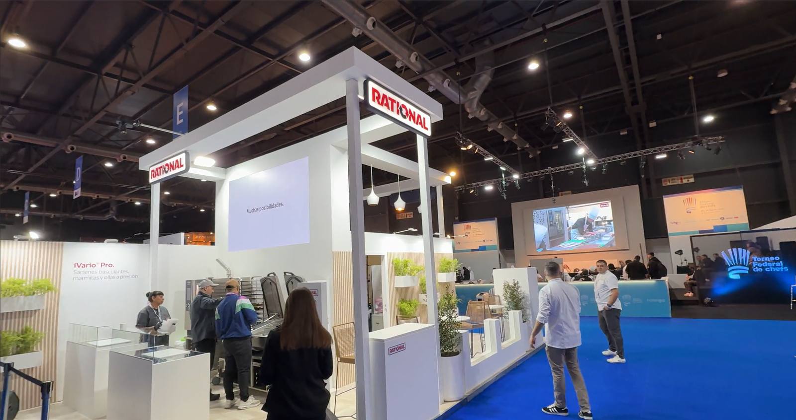 Stand corporativo con tecnologÃ­a audiovisual para expos
